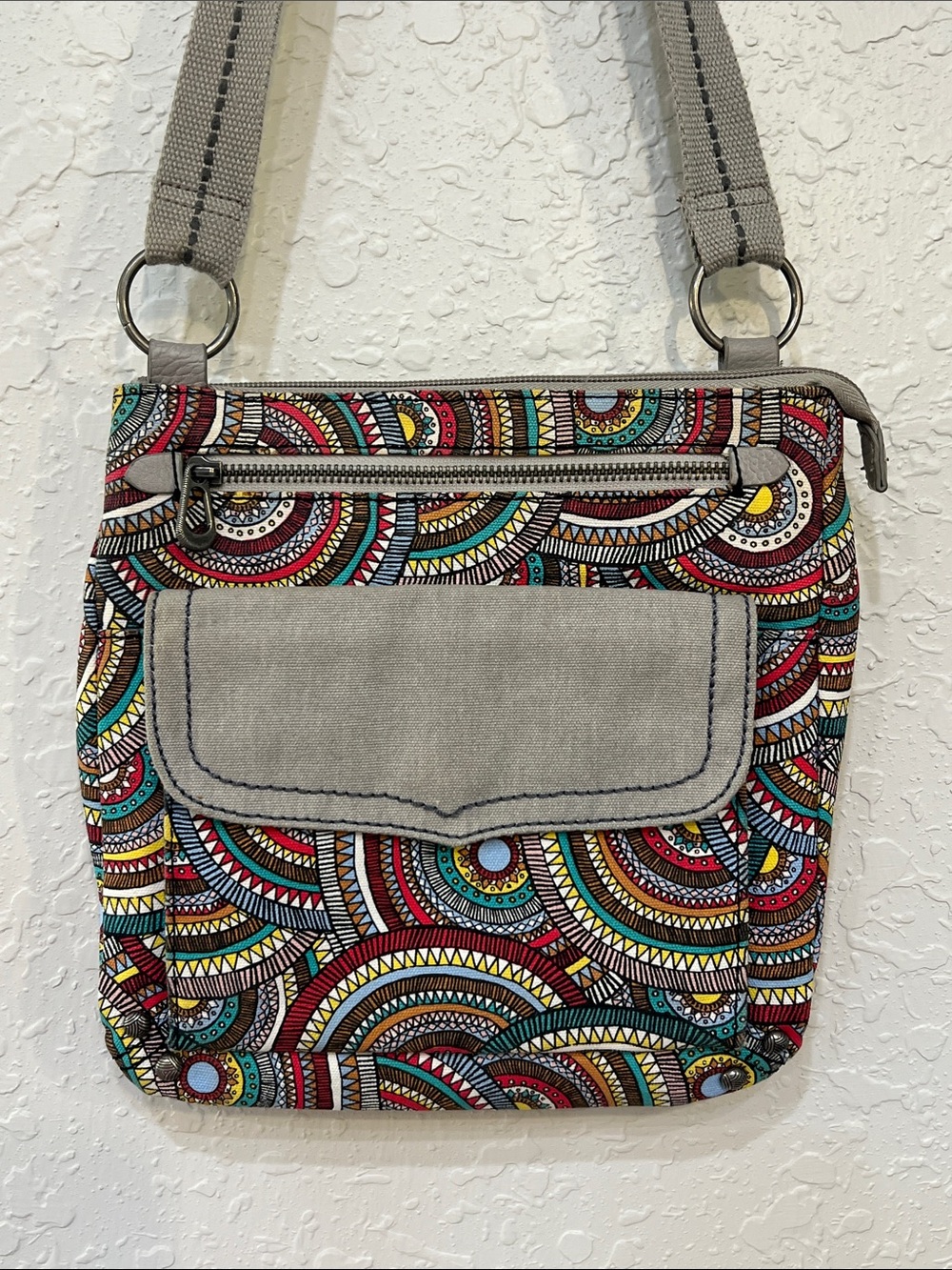 Sakroots Artist Circle Canvas Crossbody Bag Multicolor Print - Picture 2 of 14